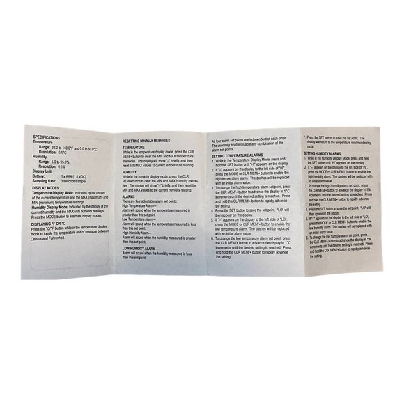 Digi-Sense 98768-48 Thermohygrometer with alarm and calibration, ambient sensor - Picture 5 of 5